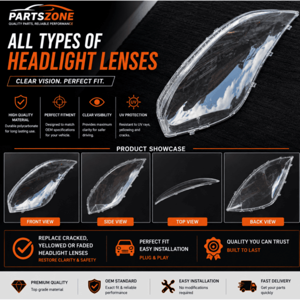High Quality Replacement Headlight Lens